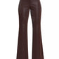 Alice + Olivia - Calça Bootcut Slim de Couro Vegano Brilhante Andrew