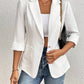 Trendsi - Classic Lapel Collar One Button Blazer