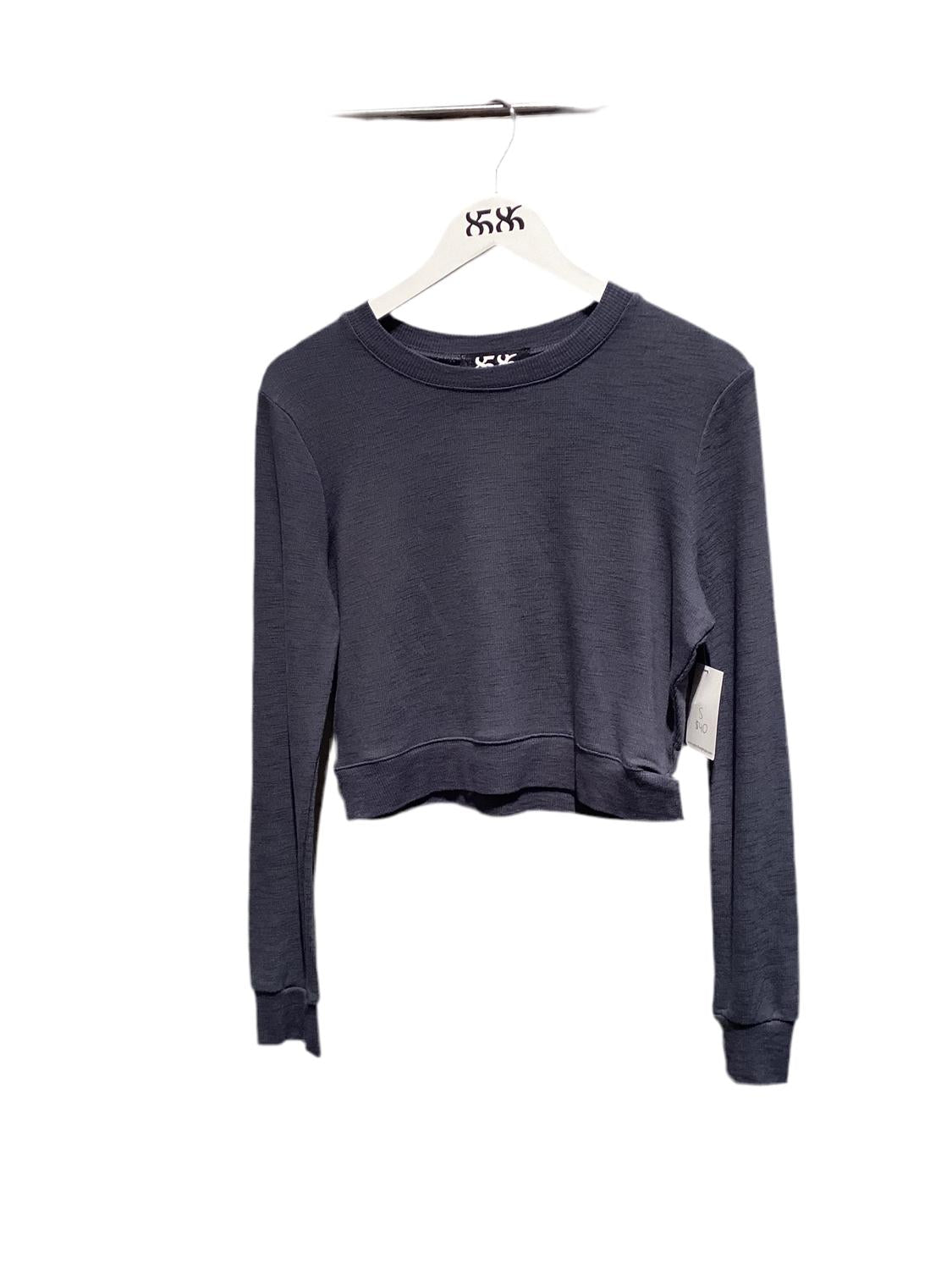 8586 - Women's Lounge Long Sleeve Crop Sweatshirt