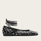 Amina Muaddi - Women's Ane Crystal Lace Up Flat