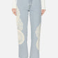 Frame - Crochet High Rise Vertical Crop Jeans