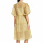 Topshop - Daisy Puff Sleeve Faux Wrap Dress