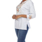 Paparazzi - Knit Embroidered Pull-Over Shirt
