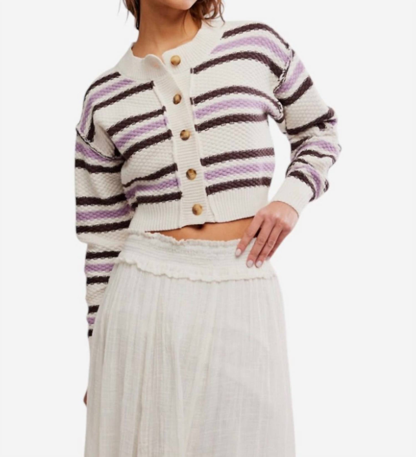 Free People - Lila Stripe Cardigan
