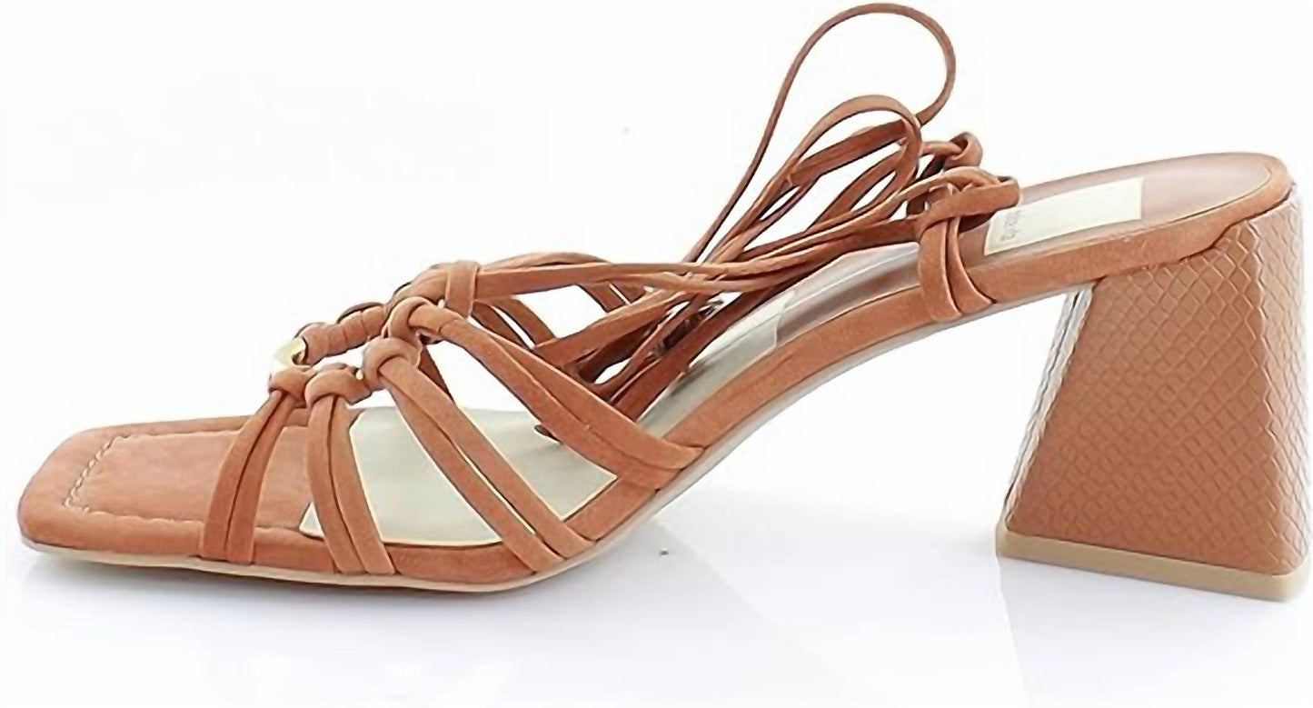 Dolce Vita - Sandálias femininas de salto bloco com amarração em nobuck e cedro Kash