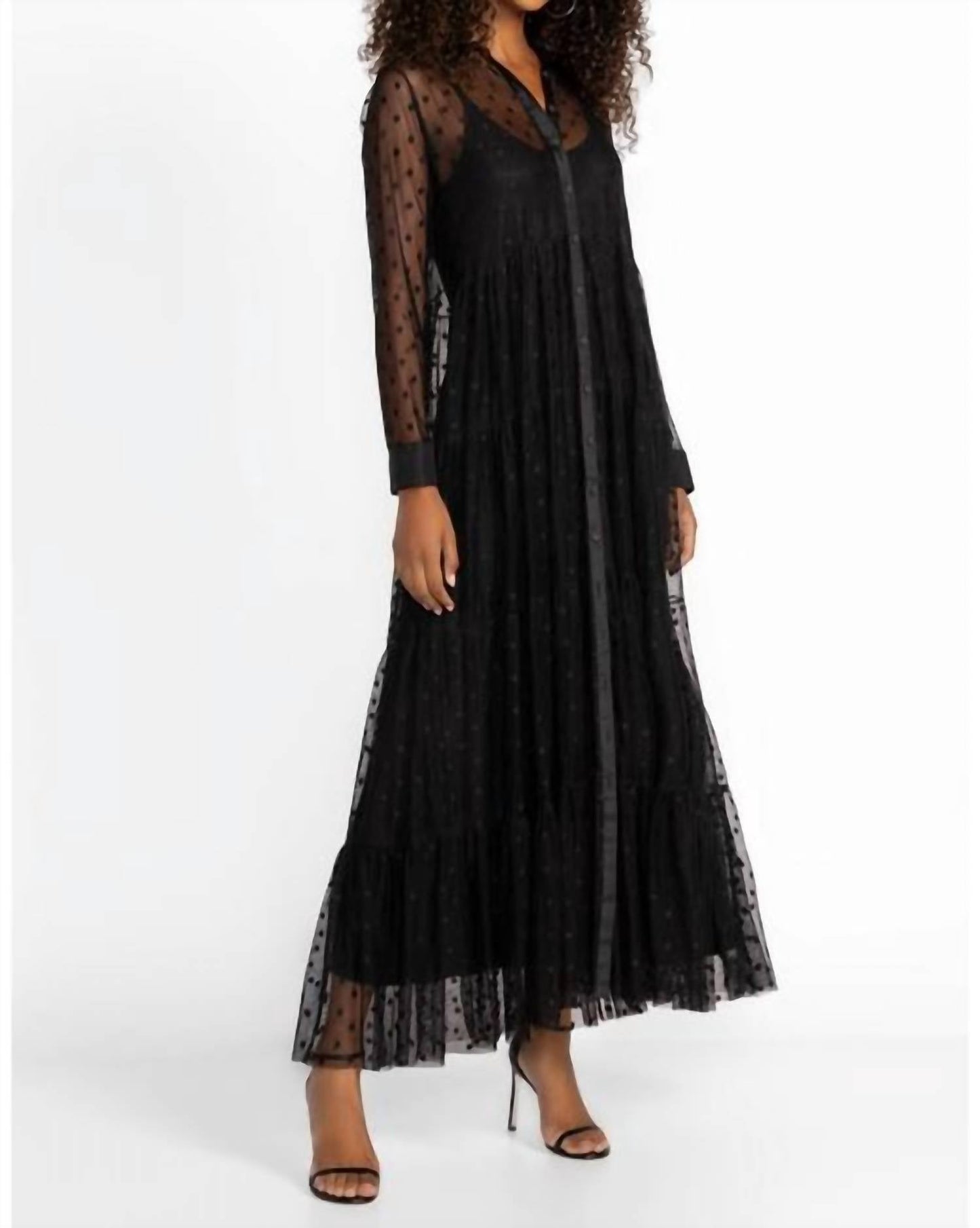 Johnny Was - MAZZY TIERED SHIRT DRESS (SLIP)