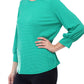 Adrianna Papell - Three-quarter Sleeve Crepe Top