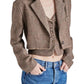 Steve Madden - Rupi Herringbone Cropped Blazer