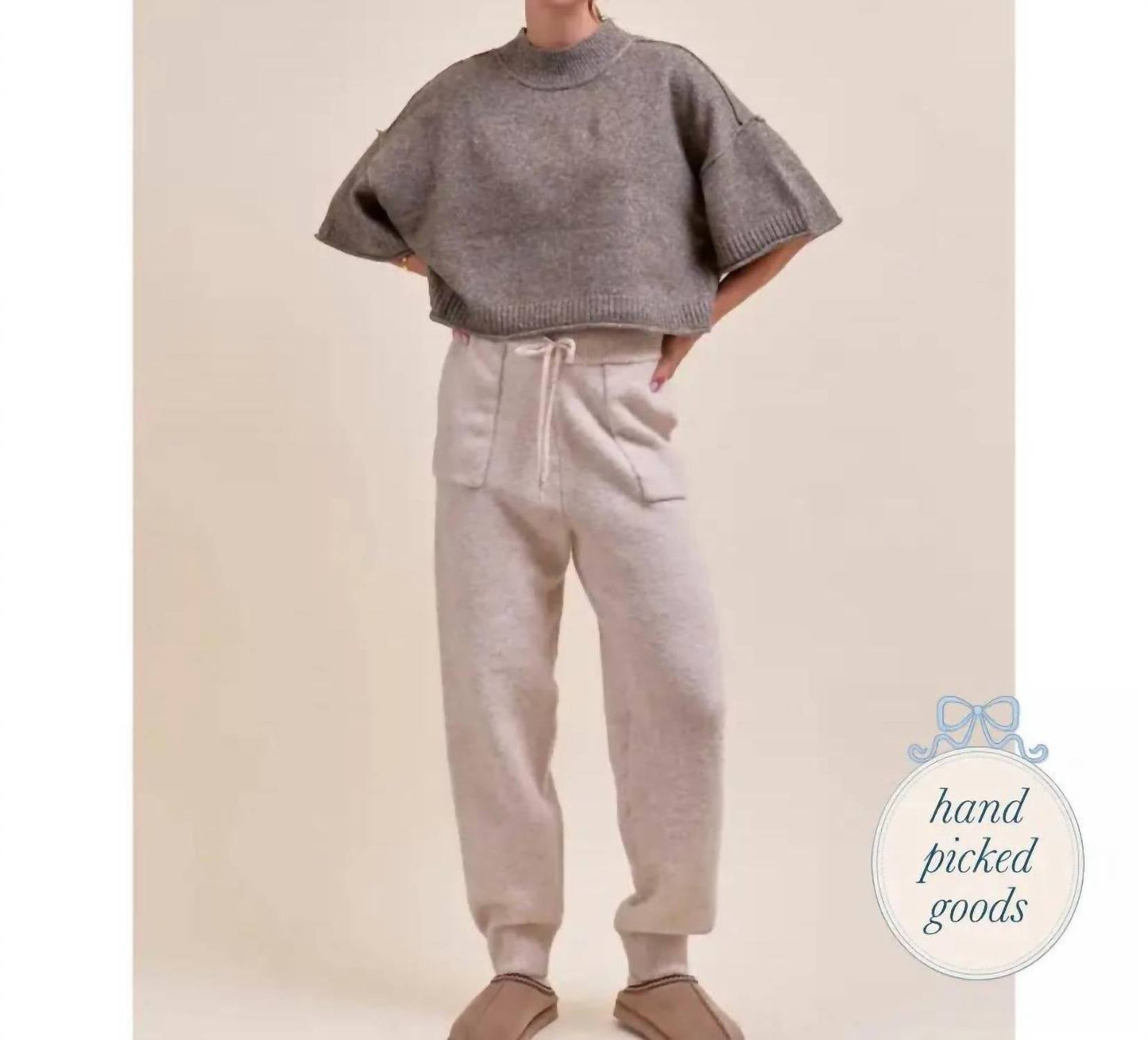 &Merci - Women's Knit Sweater Jogger Pants
