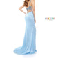 Colors Dress - Sleeveless V-neck Embellished Long Dress