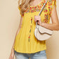 Andree By Unit - Flutter Sleeve Embroidered Top