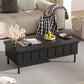 Lift Top Coffee Table with 2 Drawers and Hidden Storage for Living Room