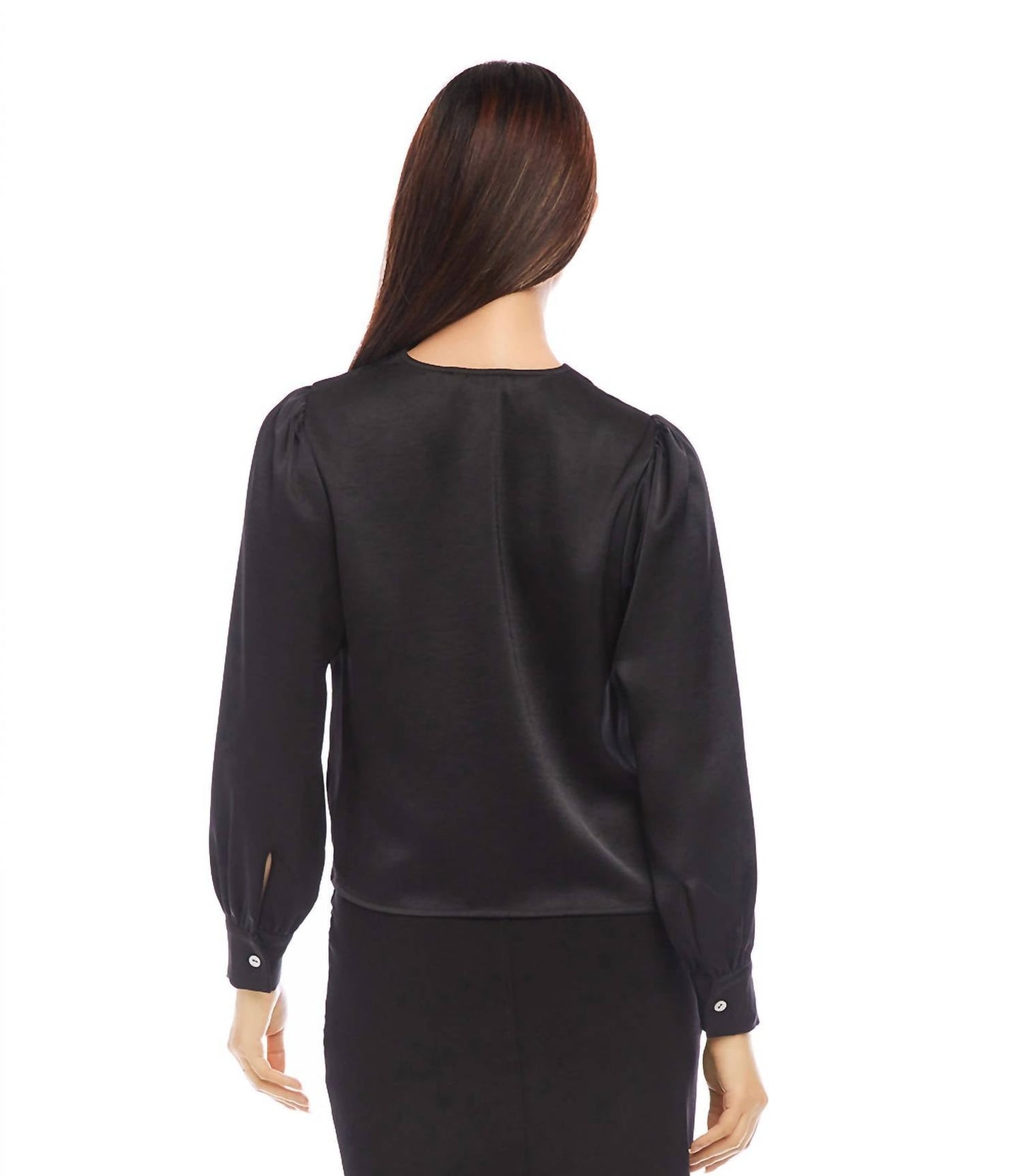 Karen Kane - Drape Front Satin Top