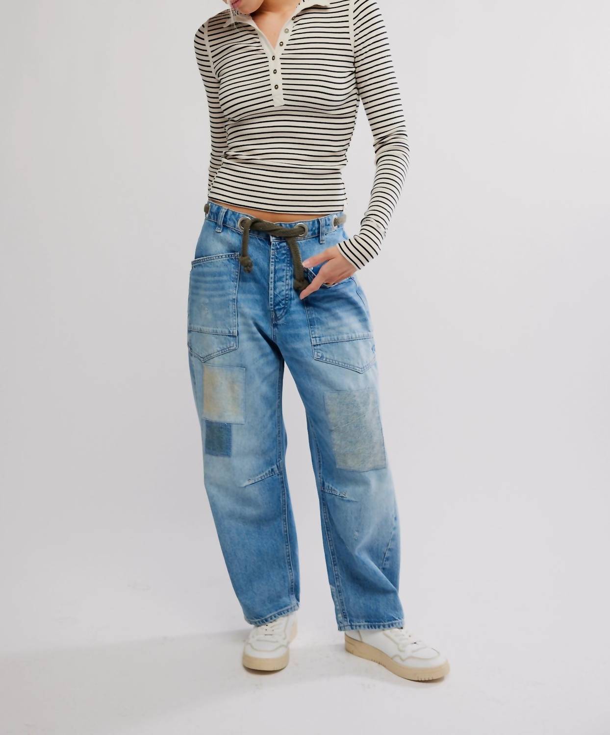 Free People - Lake Henley Stripe Tee