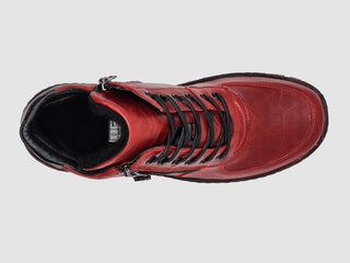 Kcr Group - Botas femininas de couro com forro de lã e zíper para uso diário