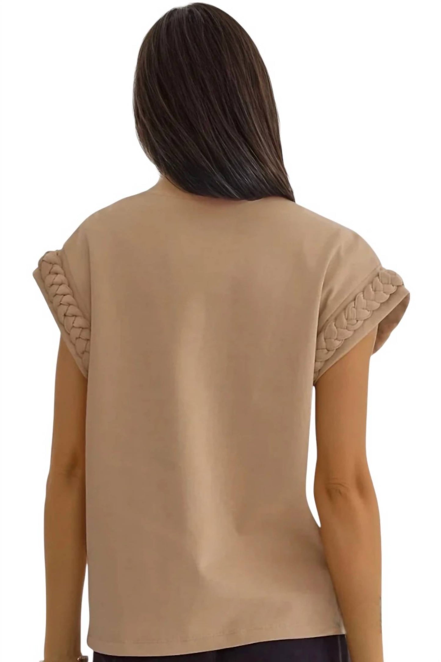Entro - Vada Braided Detail Cap Sleeve Top