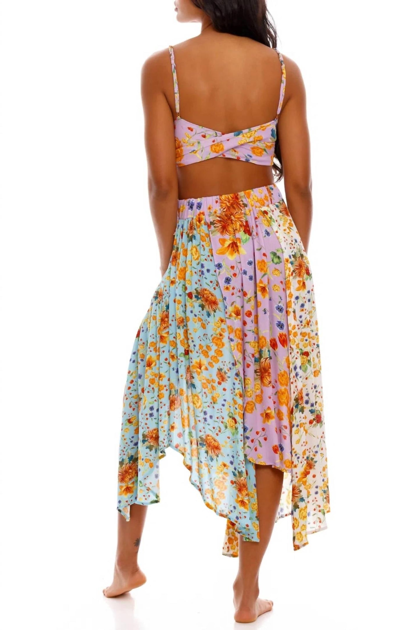Agua Bendita - Noor Tie Waist Crop Top