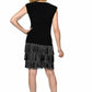 Frank Lyman - Beaded Fringe Knit Dress