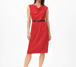 Brooks Brothers - Cap Sleeve Belted Cowl Neck Dress