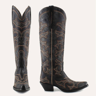 Buck &amp; Brana - Botas de Cowgirl Olivia em Couro