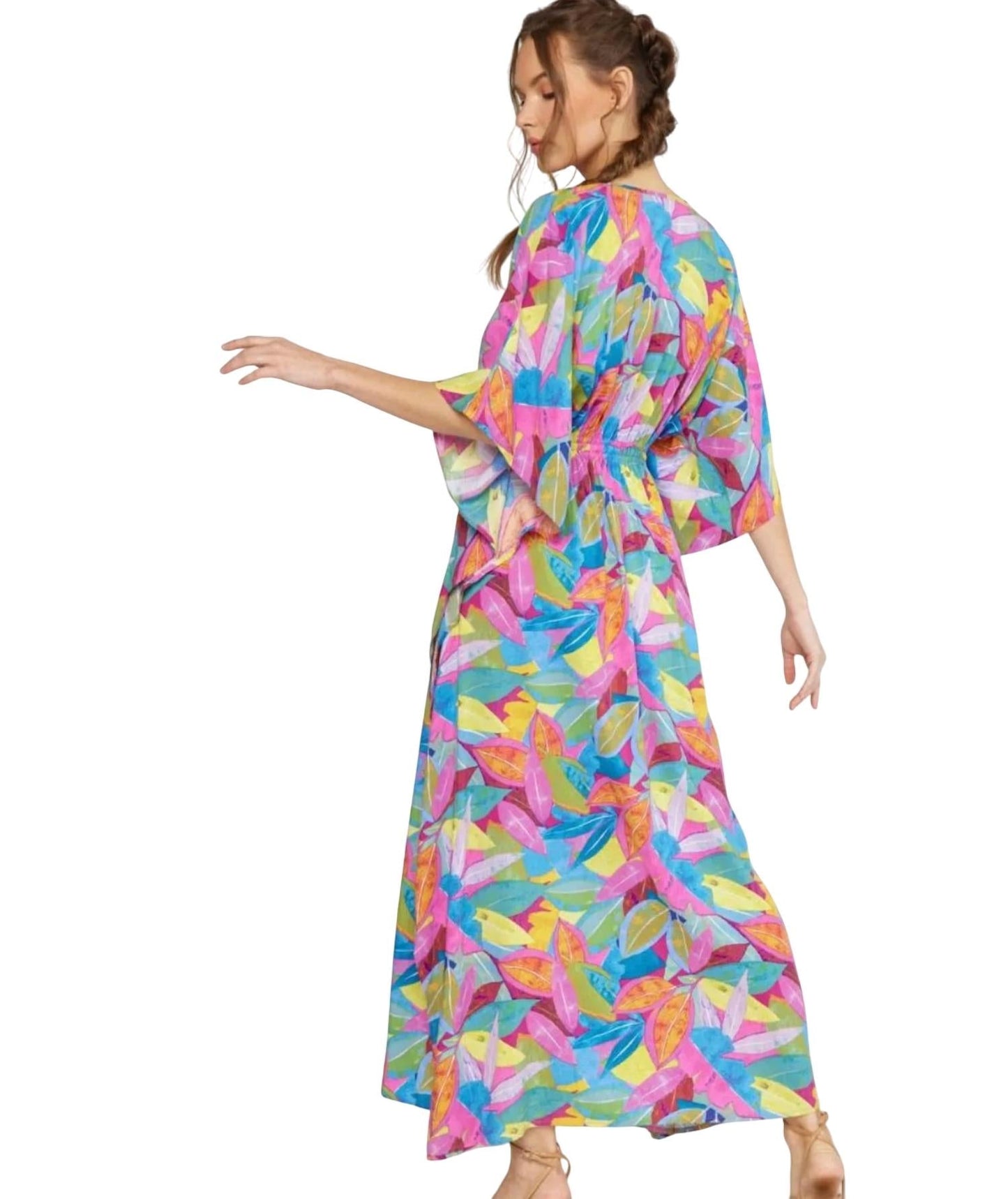 Entro - Tropical Print Maxi Dress