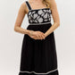 Entro - Floral Embroidered Stitch Midi Dress