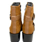 Donald Pliner - Botas femininas Darby de couro e camurça Saddle