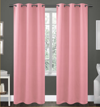 J&V TEXTILES 4-Panels: Room Darkening Thermal Insulated Blackout Grommet Window Curtain Panels for Living Room