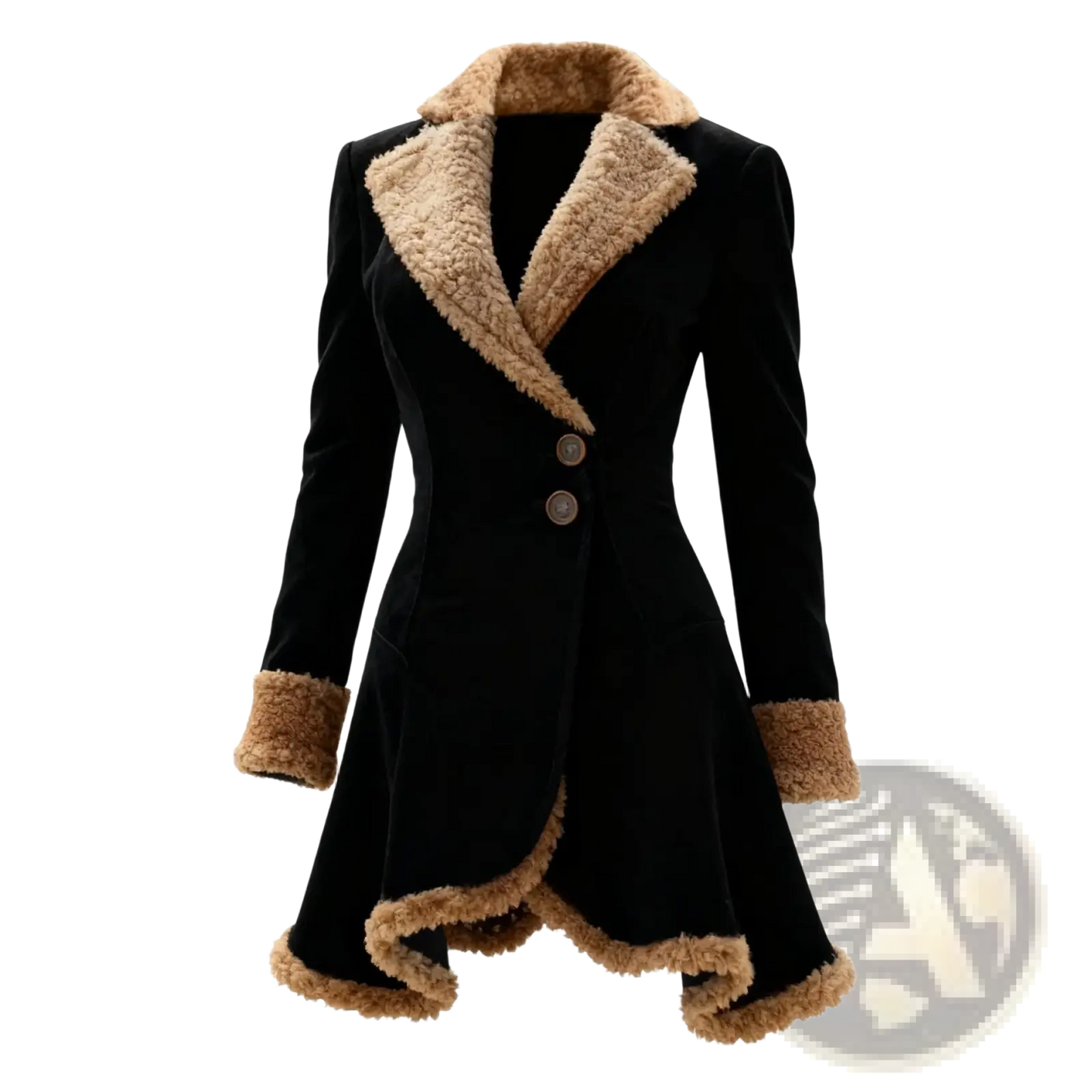 Fleece Shearling Jacket Thick Suede Fur Coat for Women