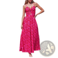 Floral Knotted v Neck Spaghetti Strap Maxi Dress