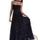 Floral Lace Backless Maxi Party Dress