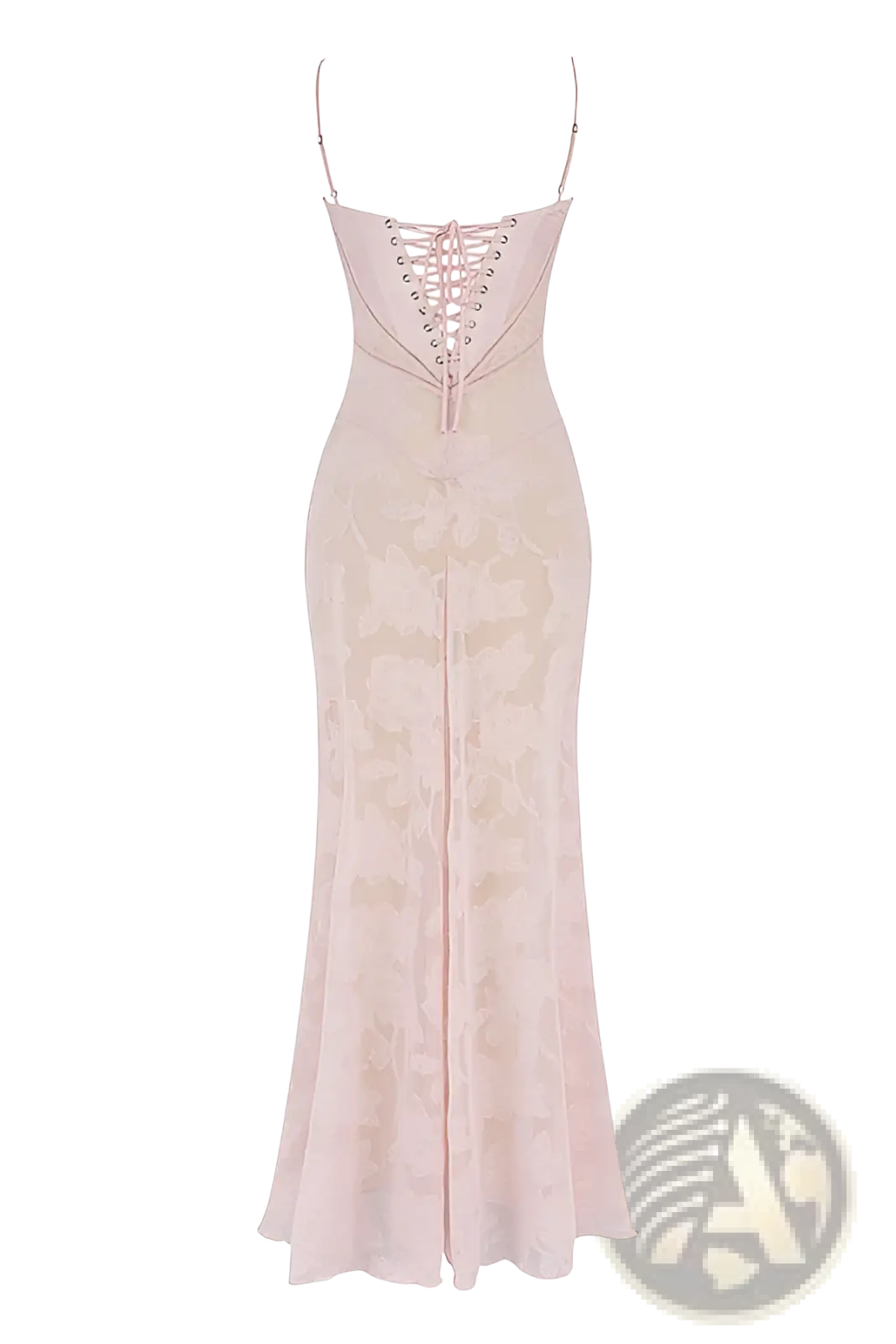 Floral Lace Backless Maxi Party Dress