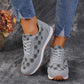 Floral Lace Up Lightweight Breathable Fashion Sneakers