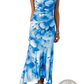 Floral one Shoulder Ruched Asymmetrical Maxi Dress