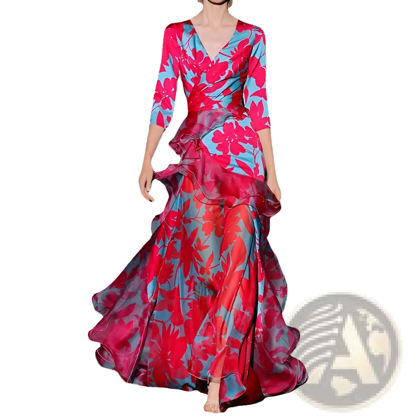 Floral Tiered Maxi Dress with Ruffled Layers
