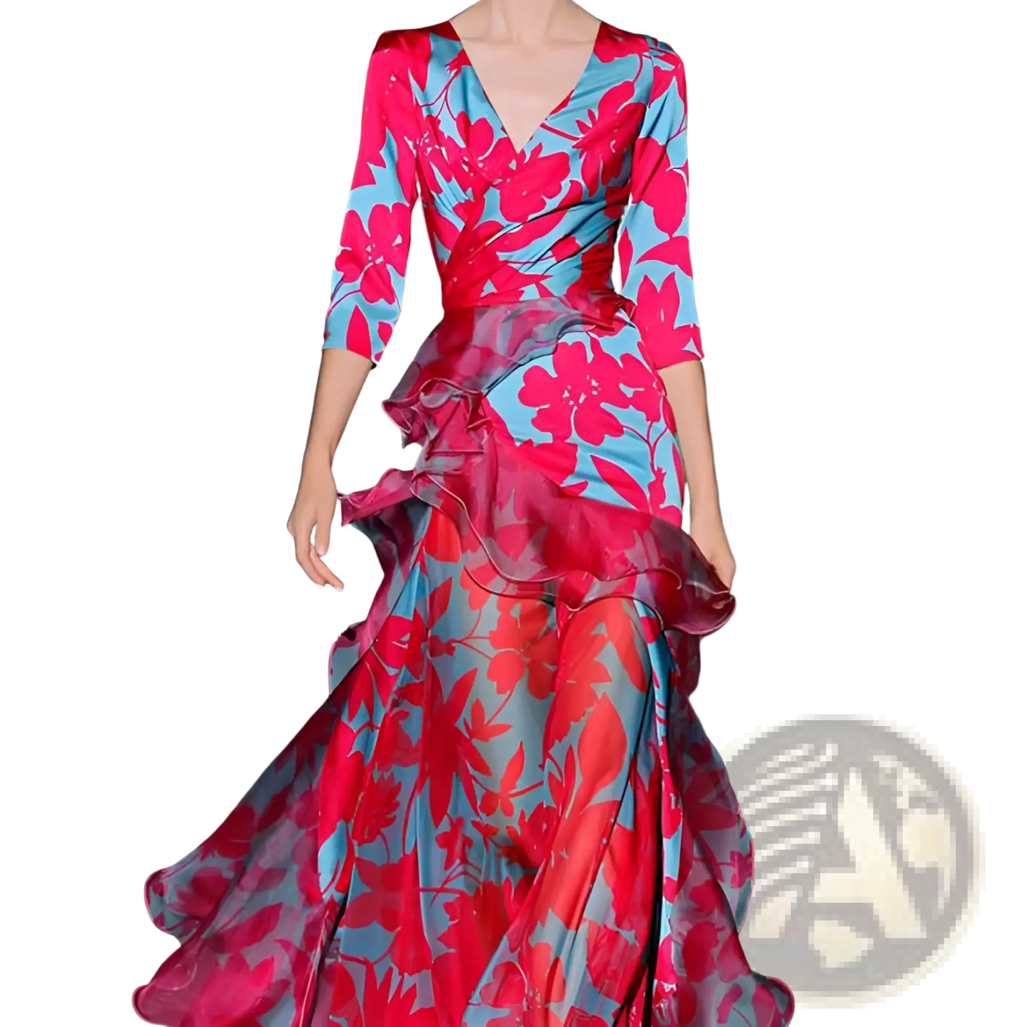 Floral Tiered Maxi Dress with Ruffled Layers