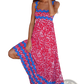 Floral Wavy Trim A-line Beach Maxi Dress