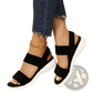 Flyknit Elastic Back Strap Flat Sandals for Women
