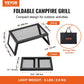 Folding Campfire Grill Heavy Duty Steel Mesh Grate 18in