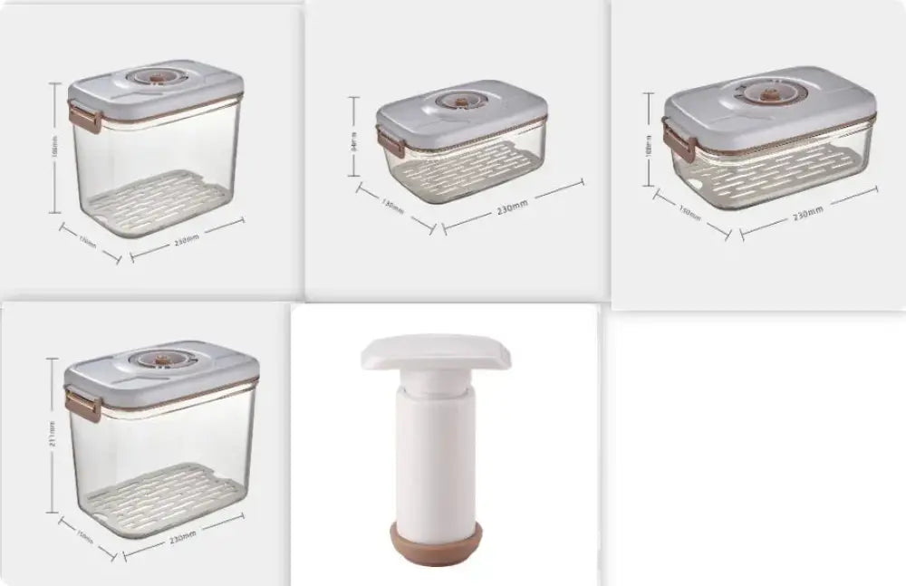 Arbaglobal Vacuum Seal Glass Food Storage Container Set