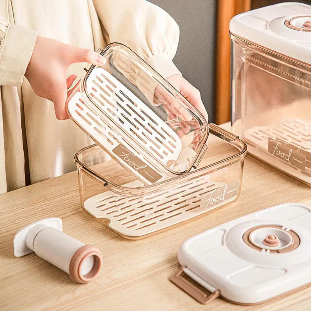 Arbaglobal Vacuum Seal Glass Food Storage Container Set