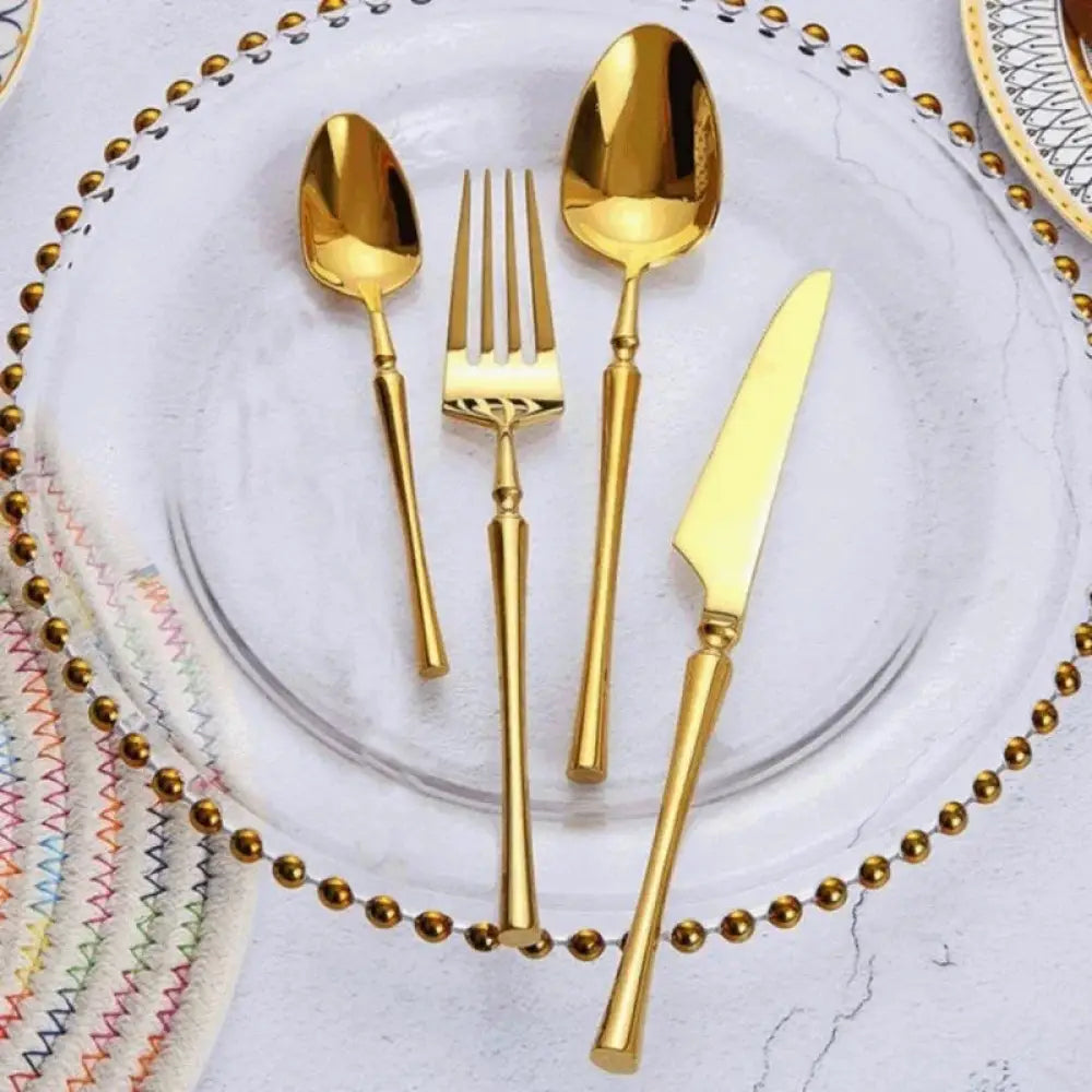 Modern 4-piece Stainless Steel Steak Cutlery Set