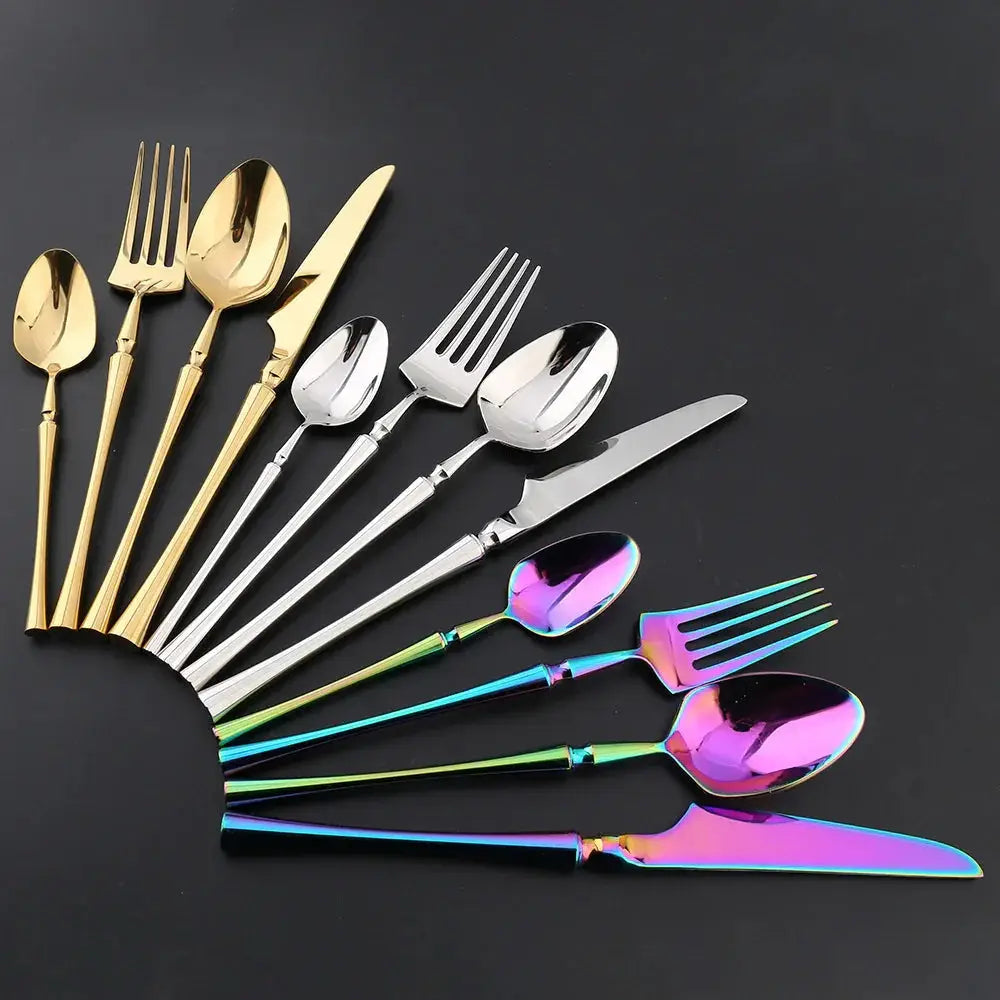 Modern 4-piece Stainless Steel Steak Cutlery Set