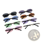 Frameless Oval Uv400 Fashion Sunglasses with Metal Accents