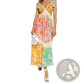 French Floral v Neck Ruffle Maxi Dress