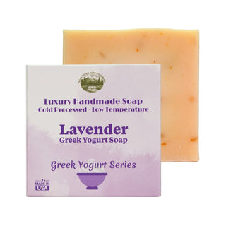 Barra de sabonete de iogurte grego Falls River Soap, luxuosa e artesanal, sem glúten e sem crueldade - Lavanda, 5 oz