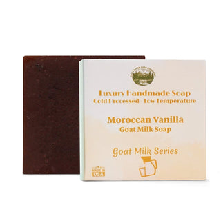 Barra de sabonete de leite de cabra Falls River Soap, luxuosa e artesanal, sem glúten e sem crueldade - Baunilha marroquina, 5 oz
