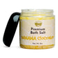 Esfoliante de sais de banho premium Falls River Soap, vegano e sem crueldade - Banana e Coco, 8 oz
