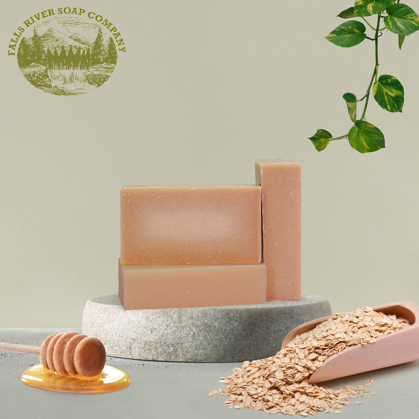 Barra de sabonete Falls River Soap Shampoo, luxuosa e artesanal, vegana, sem glúten e sem crueldade - Aveia e mel, 4 oz