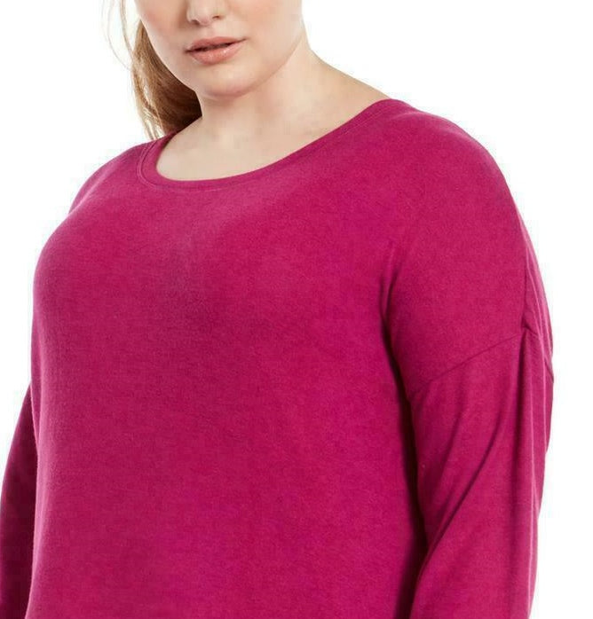 Blusa feminina de manga comprida mesclada Ideology, rosa, tamanho médio